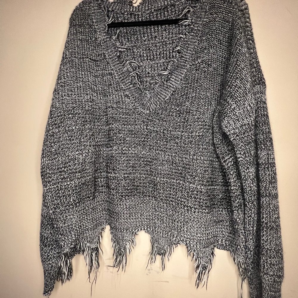 Shein - 3X - Distressed Sweater